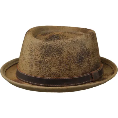 Porkpie Hat Pawling Wool Felt Camel - Traclet Reference: 7056 | Traclet Hat Shop