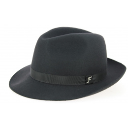 Chapeau Fédora Le Chazelles Feutre Poil Anthracite - Fléchet