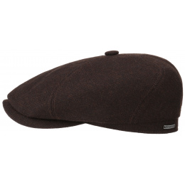 Casquette Brooklin Laine, Coton & Cachemire Marron- Stetson