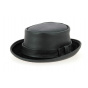 Leather Pork Pie Hat