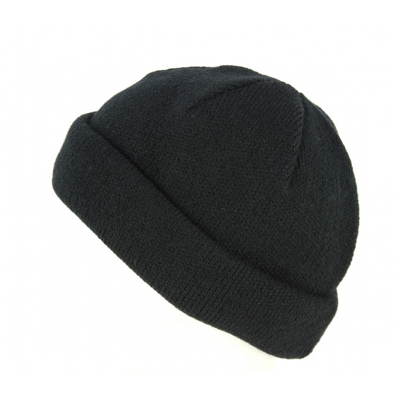 Wool & Acrylic Short Beanie with Reverse Side Wool & Acrylic - Traclet