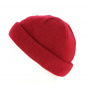 Wool & Acrylic Short Beanie with Reverse Side Wool & Acrylic - Traclet