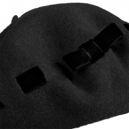 Ellie Black Merino Wool Beret - Heritage by Laulhère