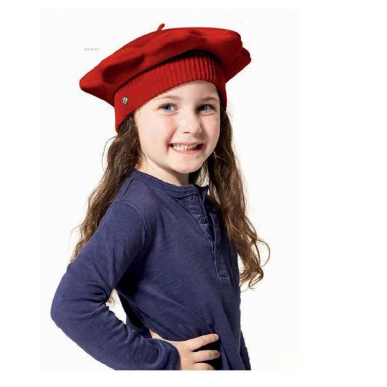 Kids Polisson Merino Wool Beret Passion - Heritage by Laulhère