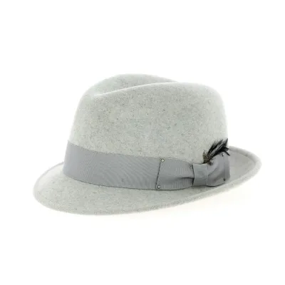 Light grey Wynn Bailey Trilby hat Reference: 10913 | Traclet Hat Shop