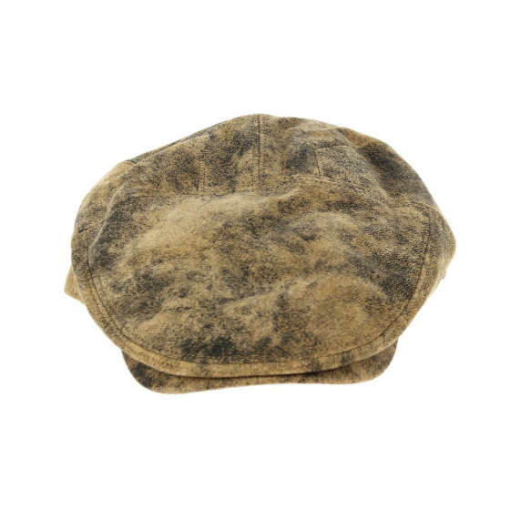 Vintage Leather Cap Oullins Camel - Traclet