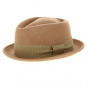 Beige Wool Felt Zingaro Pork Pie Hat