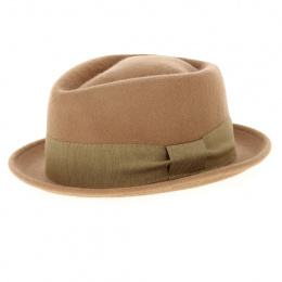 Beige Wool Felt Zingaro Pork Pie Hat