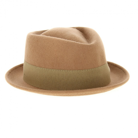 Chapeau PorkPie Zingaro Feutre Laine beige Chapeau PorkPie Zingaro Feutre Laine beige