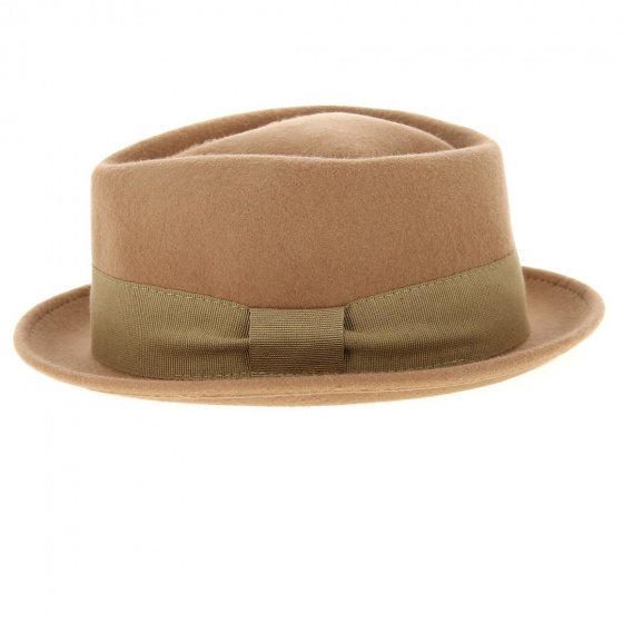 Chapeau PorkPie Zingaro Feutre Laine beige Chapeau PorkPie Zingaro Feutre Laine beige