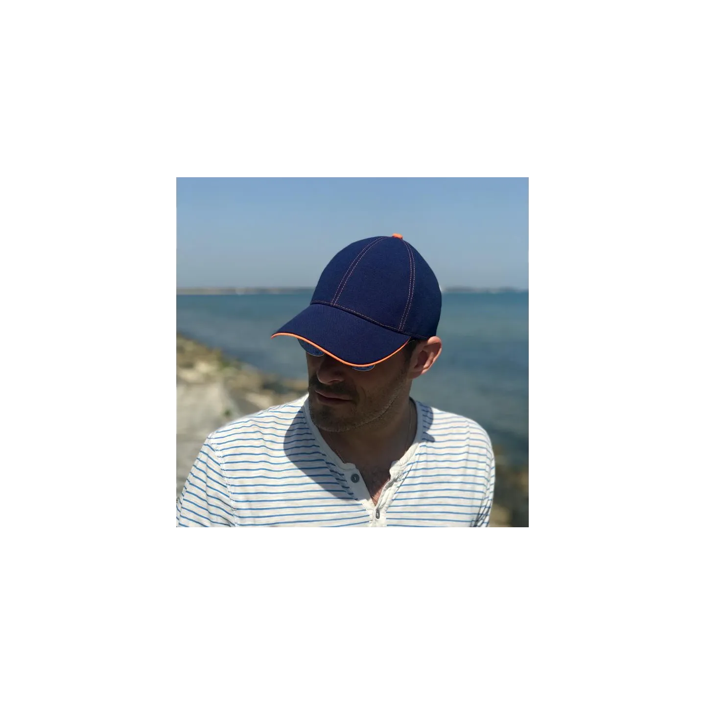 Navy Baseball Cap - le Chapoté Paris Reference: 10476 | Traclet Hat Shop