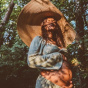 The Bomba Hat - Wide-brimmed couture sunhat
