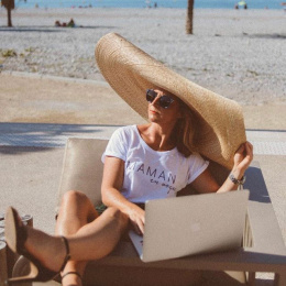 The Bomba Hat - Wide brim couture sunhat