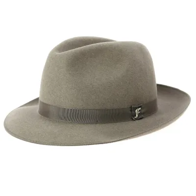 Le Chazelles Fedora Hat in Taupe Fur Felt - Fléchet Reference: 10964 | Traclet Hat Shop