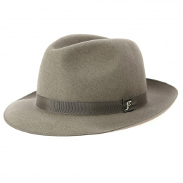Le Chazelles Fedora Hat in Taupe Fur Felt - Fléchet