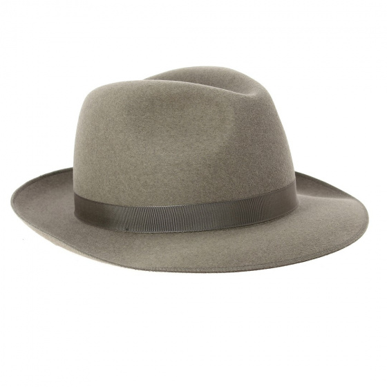 Chapeau Fédora Le Chazelles Feutre Poil Taupe - Fléchet