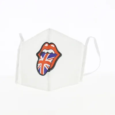 Masque "Rolling Stones" Fantaisie Élastique Blanc- Traclet Reference : 10411 | Chapellerie Traclet