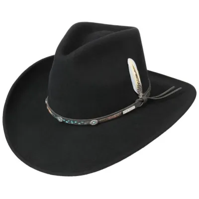 Chapeau Country Takoha Laine Noir- Stetson Reference : 10991 | Chapellerie Traclet