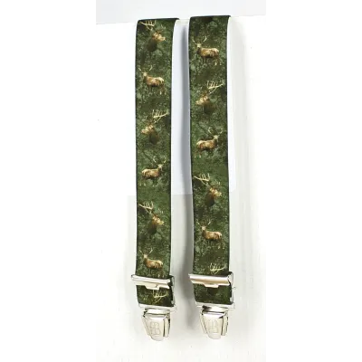 Hunter Suspenders with Deer Pattern - Traclet Reference: 11006 | Chapellerie Traclet