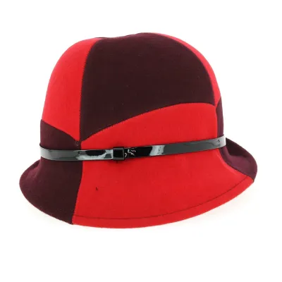 Chapeau Cloche Angiolo Feutre Laine Bordeaux - Traclet Reference : 1056 | Chapellerie Traclet