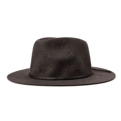 Wesley Traveller Hat in Washed Black Wool Felt - Brixton Reference: 11009 | Traclet Hat Shop