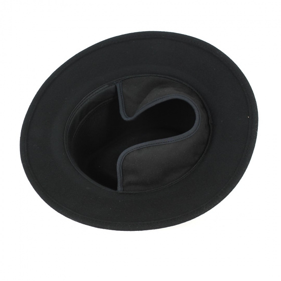 Chapeau Traveller Paris Cache-Oreilles Feutre Laine Noir - Fléchet