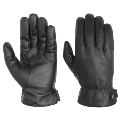 Gants Gloves en cuir noir- Stetson Reference : 11040 | Chapellerie Traclet