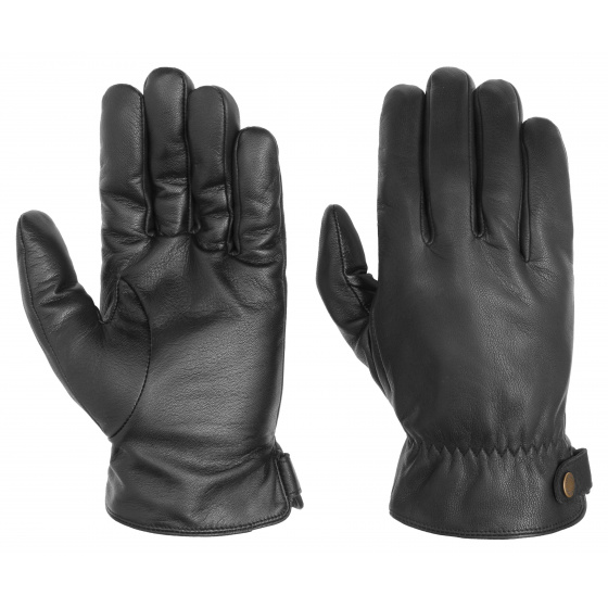 Gants Gloves en cuir Noir - Stetson