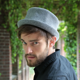 Grey Wool Felt Vagabond Hat