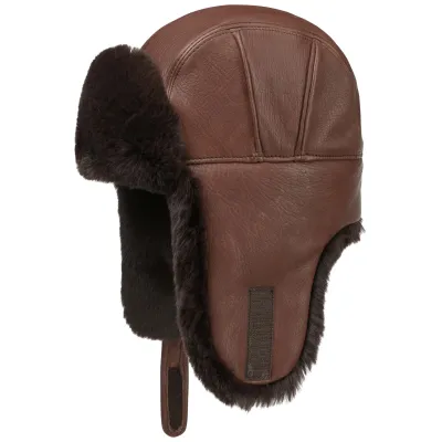 Chapka fourrure et cuir Fairbanks - Stetson Reference : 11044 | Chapellerie Traclet