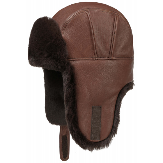 Fairbanks Chapka in brown leather - Stetson