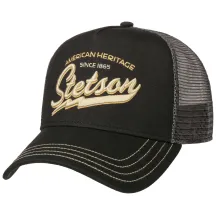 Black American Heritage Trucker Baseball Cap - Stetson Reference: 11053 | Traclet Hat Shop