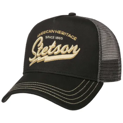 Casquette Baseball Trucker American Heritage noir- Stetson Reference : 11053 | Chapellerie Traclet