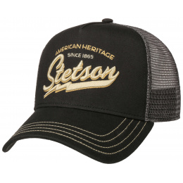 Black American Heritage Trucker Baseball Cap - Stetson