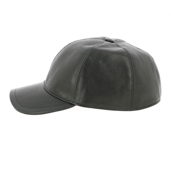 Casquette Nappa cuir noire - traclet