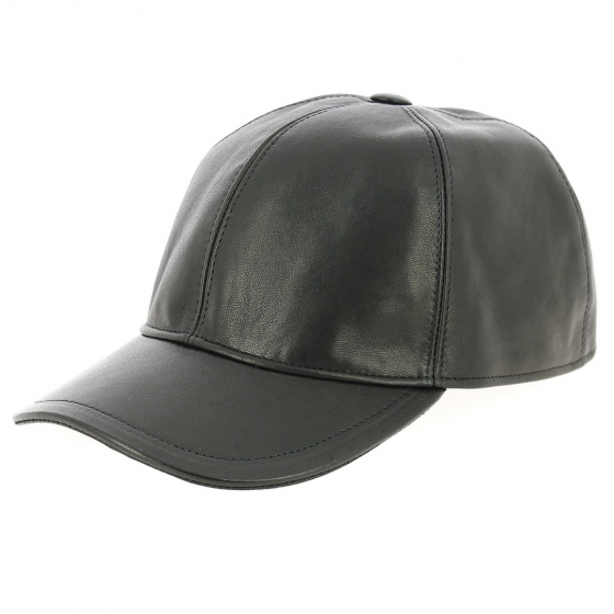 Black Nappa leather cap - traclet
