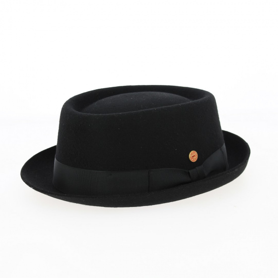 Porkpie Laine Gareth Noir - Mayser Porkpie Laine Gareth Noir - Mayser