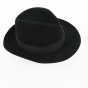 Black cashmere felt hat