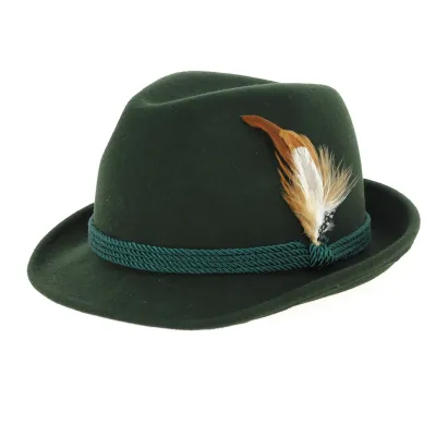 Green Wool Felt Tyrolean Hat Erlangen - Traclet Reference: 9809 | Traclet Hat Shop