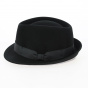 Wool and black cashmere hat