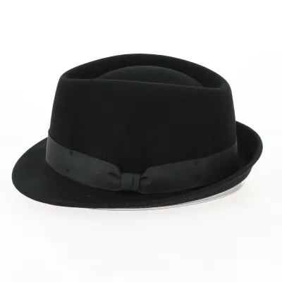 Chapeau trilby Laine et cachemire noir Reference : 11083 | Chapellerie Traclet