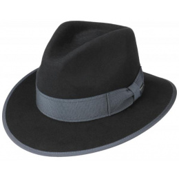 Louisville Traveller Hat Black Wool & Cashmere- Stetson