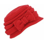 Anushka Red Fleece Cloche Hat - Traclet