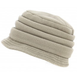 Anushka Fleece Cloche Hat Beige - Traclet