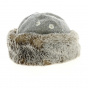 Embroidered Nayeli Toque with Flower & Fur - Traclet