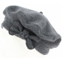 Grey Fleece Beret made in france - Traclet