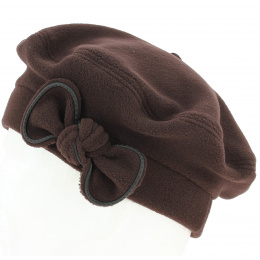 Brown Fleece Beret made in France - Traclet