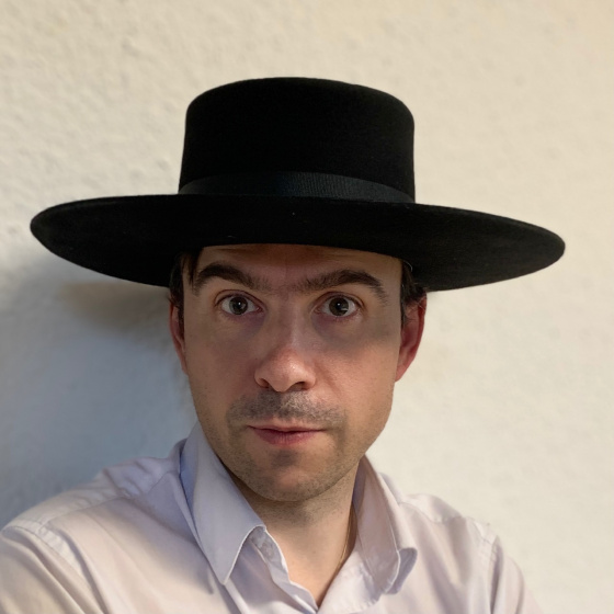 Chapeau Santiago - Cordobes/Canotier Feutre Laine noir - Traclet