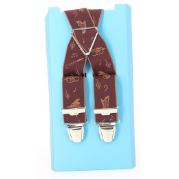 Fancy Bordeaux Music Suspenders - Traclet