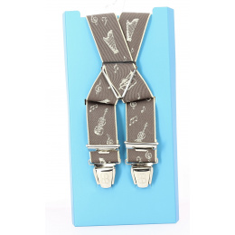 Beige Music Fancy Suspenders - Traclet